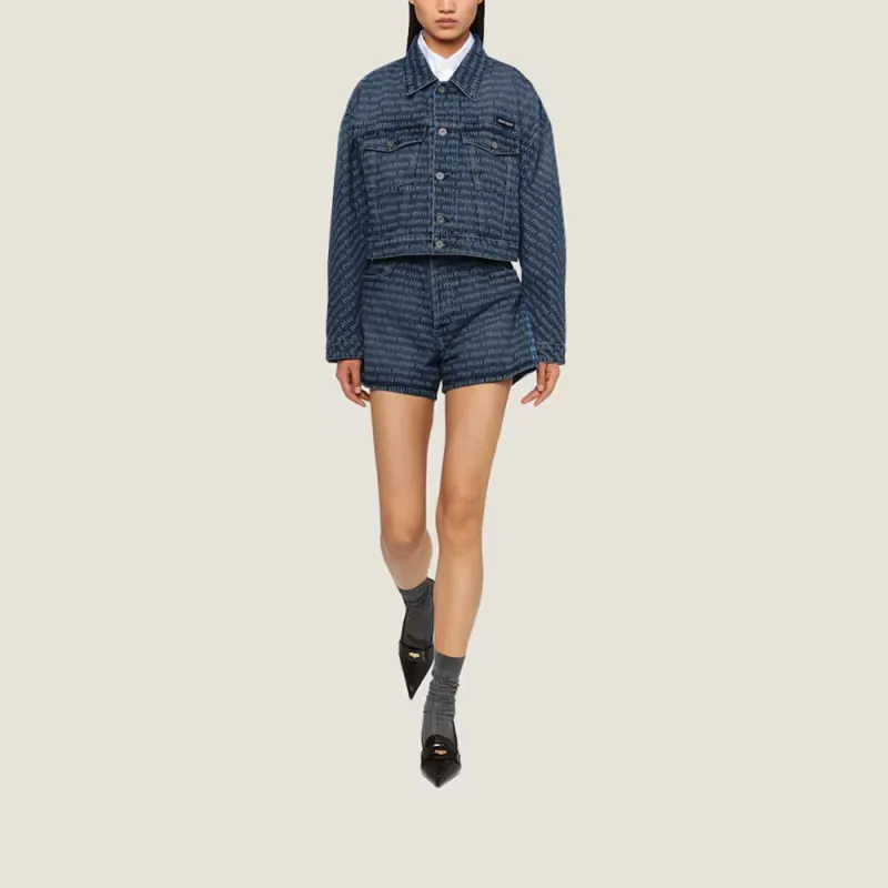 MIU MIU SS23 Denim Jacket Women's Blue-2