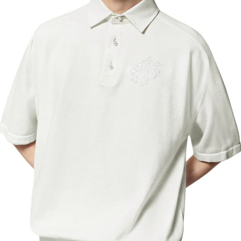 LOUIS VUITTON SS24 Polo Shirt Men's White-4