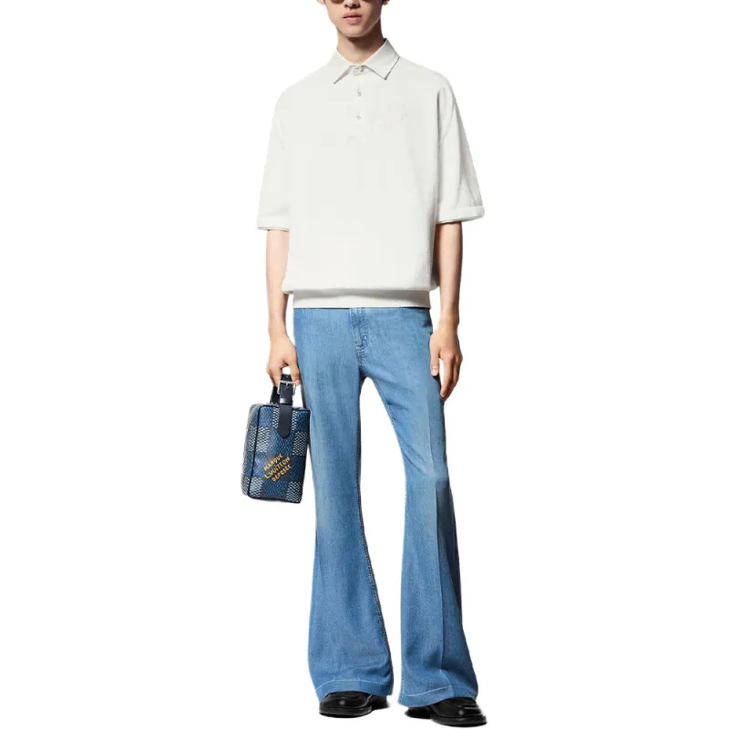 LOUIS VUITTON SS24 Polo Shirt Men's White-1