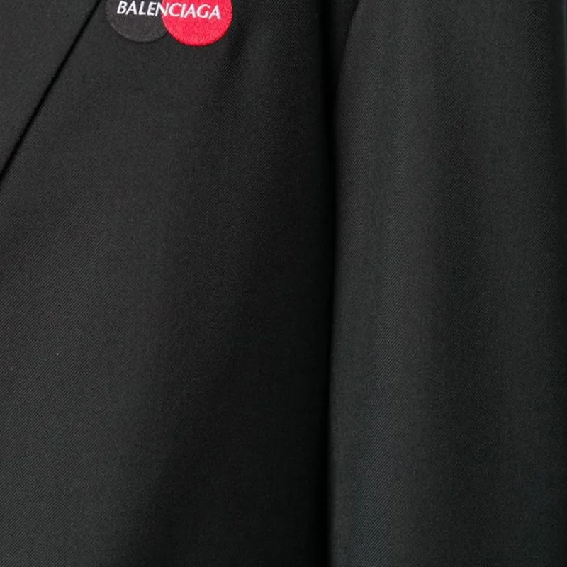 Balenciaga Business Suits Coats Regular Fit Women's Black-2