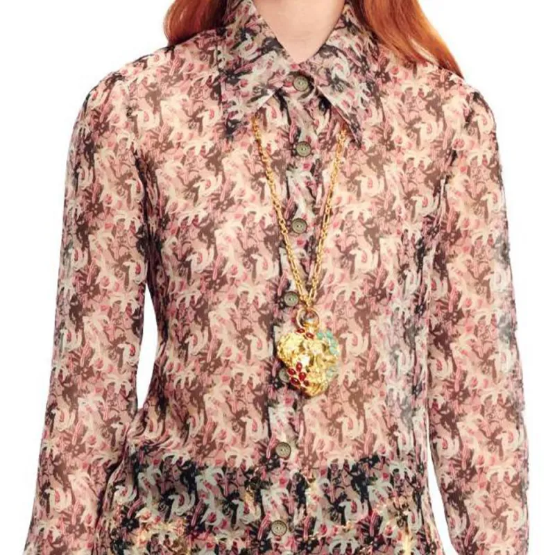 CHANEL 23 New Spring And Summer Arrivals Shirt Women's Pink-6