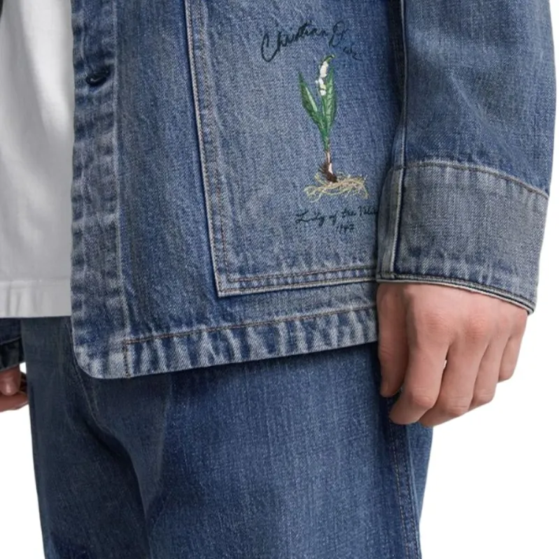 DIOR Collared Button Up Denim Jacket-5