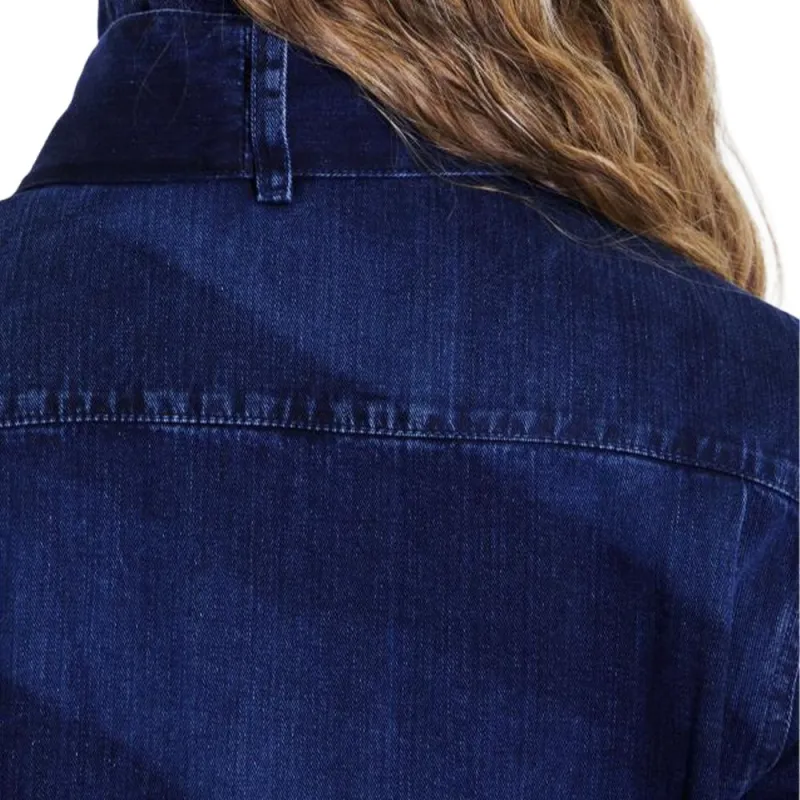 LOEWE Denim Bow Shirt 'Washed Indigo'-2