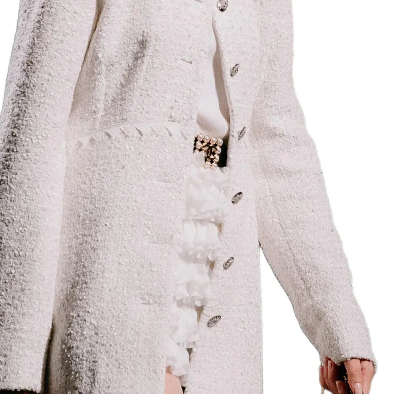 CHANEL 24 New Spring And Summer Arrivals Jackets Coats Women's White-3