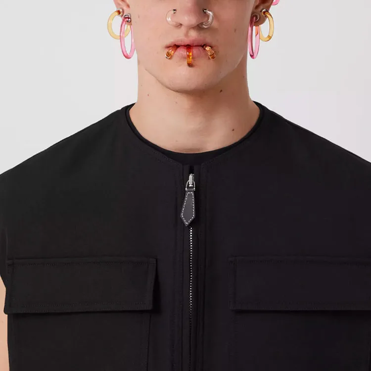 Burberry Zip Up Cargo Sleevless Vest-4