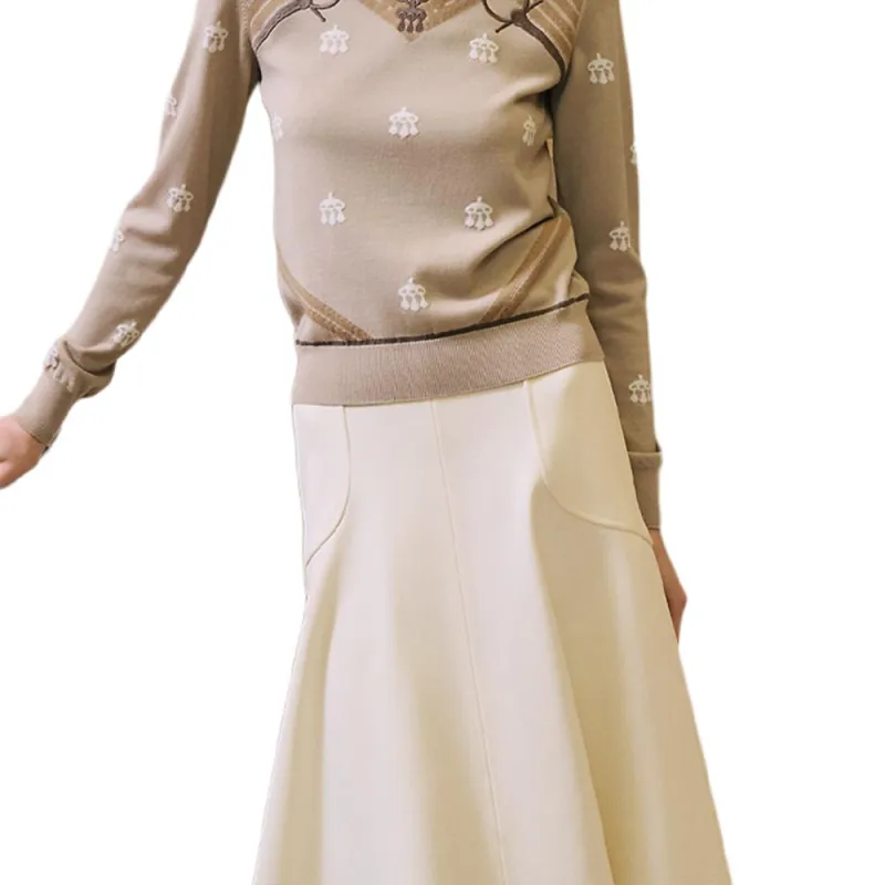 HERMES FW24 Sweater Women's Beige-3