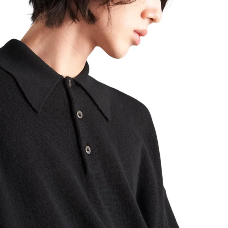 PRADA Cashmere Polo Shirt-4