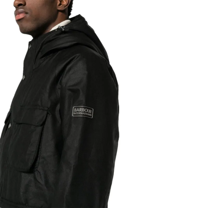 BARBOUR Tantallon Waxed Hooded Jacket-4