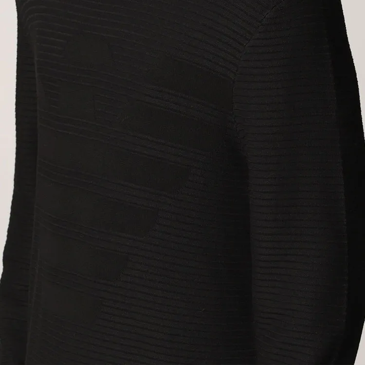 EMPORIO ARMANI Sweater In Virgin Wool Jacquard With Raised Zigzag Motif-3
