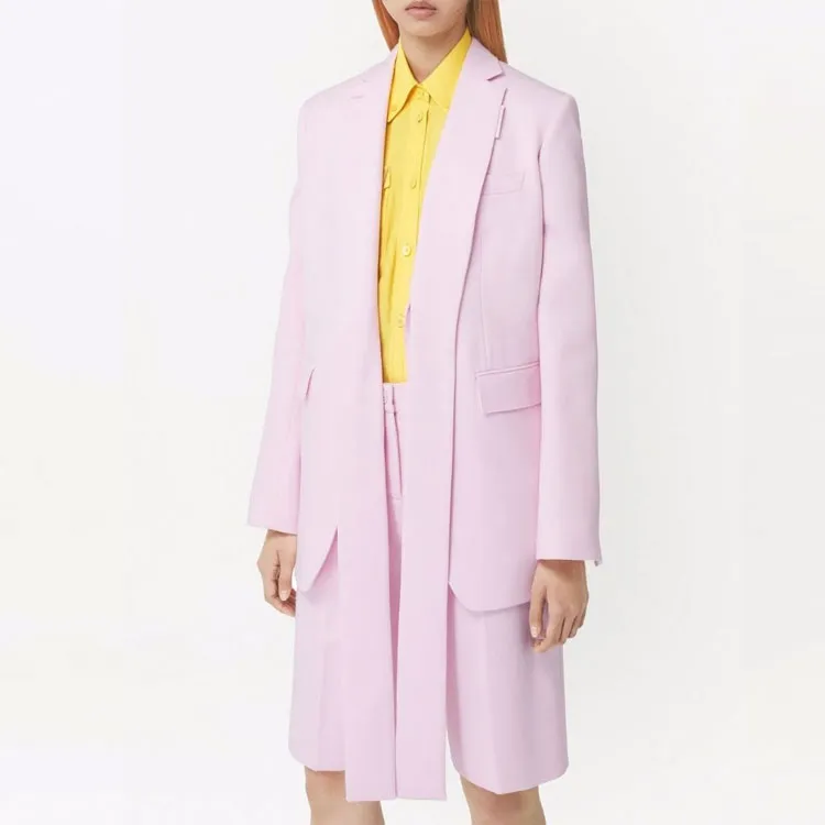 Burberry Business Suits Coats Women's Light Pink-3