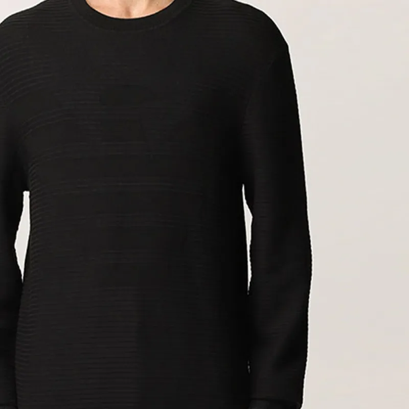 EMPORIO ARMANI Sweater In Virgin Wool Jacquard With Raised Zigzag Motif-4