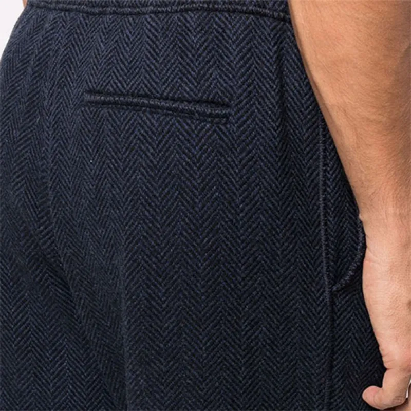 EMPORIO ARMANI Knitted Sweatpants Men's Marine Blue-4
