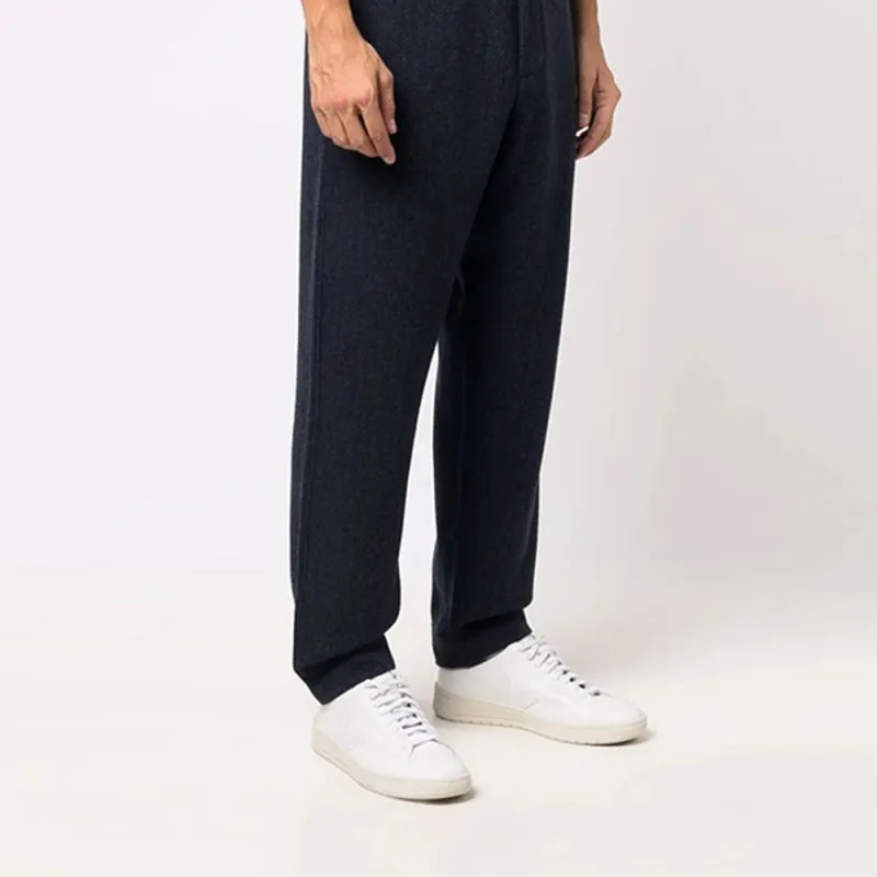 EMPORIO ARMANI Knitted Sweatpants Men's Marine Blue-5