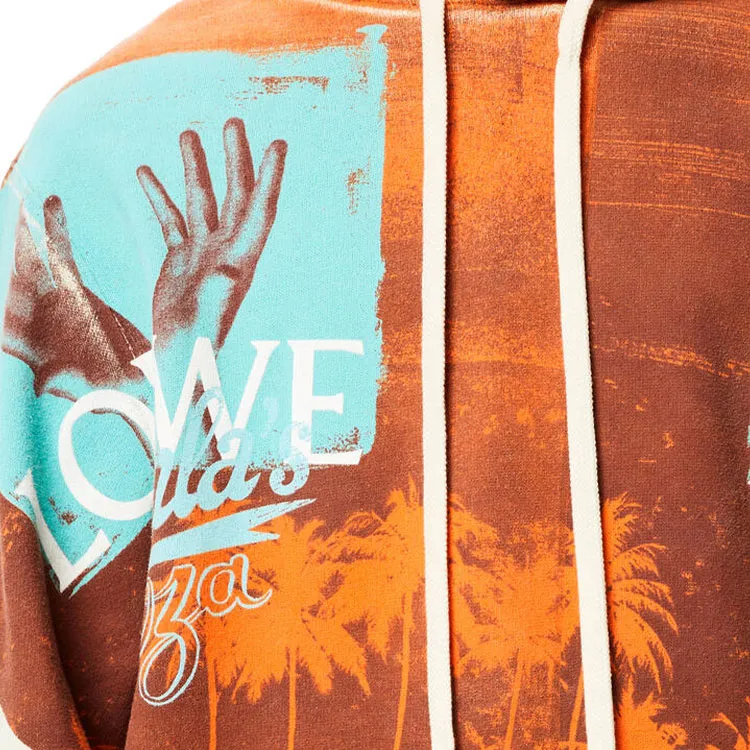 LOEWE Tropical Hands Print Hoodie-4