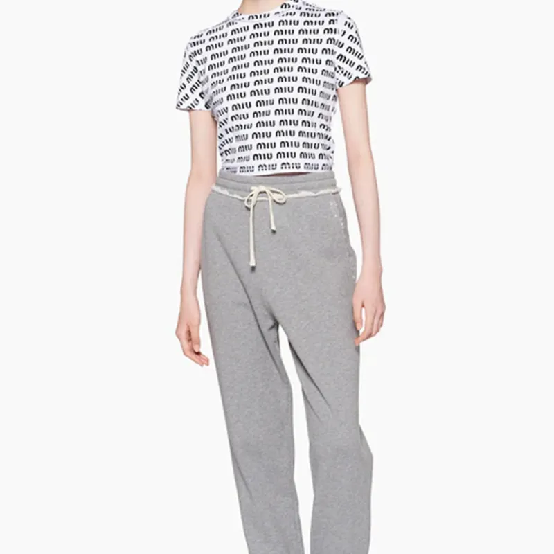MIU MIU FW22 Casual Pants Women's Gray-5