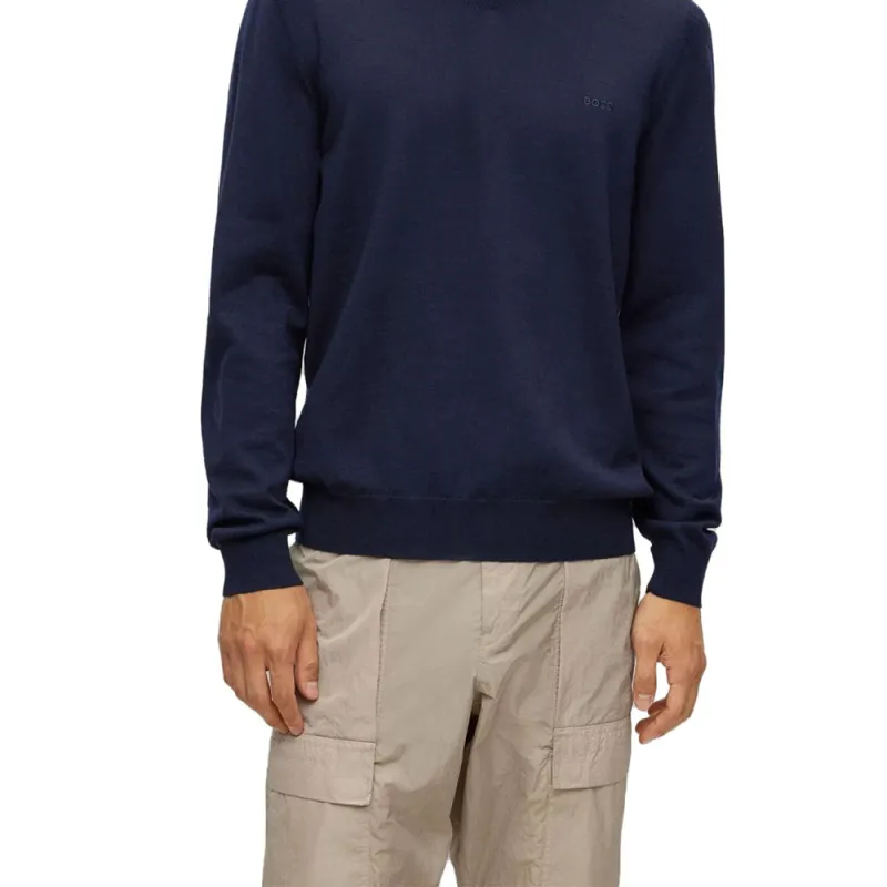 HUGO BOSS Logo Embroidered Regular Fit Jumper-4
