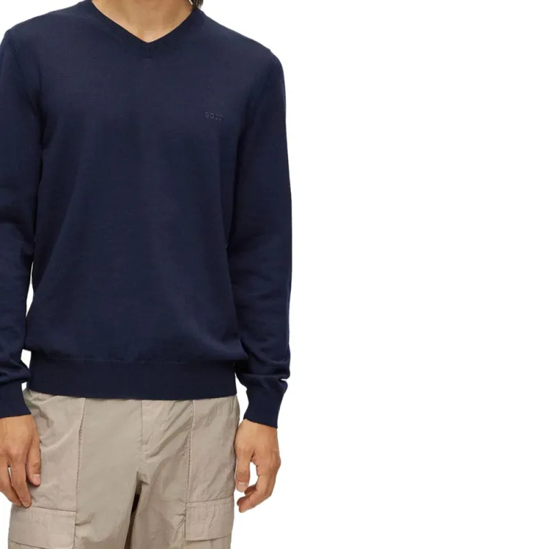 HUGO BOSS Logo Embroidered Regular Fit Jumper-5