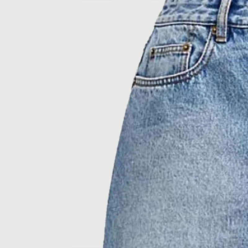 COACH FW23 Denim Short Skirts Women's Light Blue-2