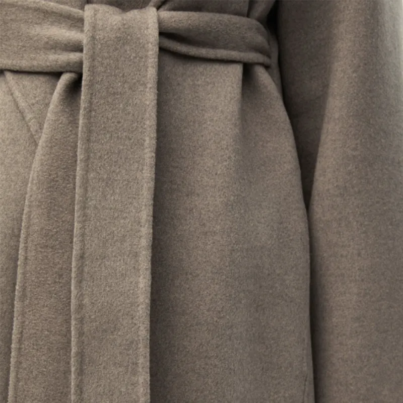 LOEWE Belted Coat Af 'Taupe/Melange'-4