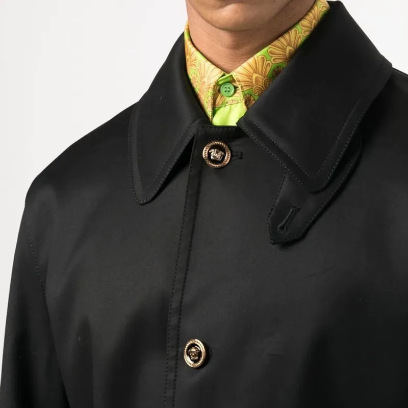 VERSACE Wool Trench Coat-5