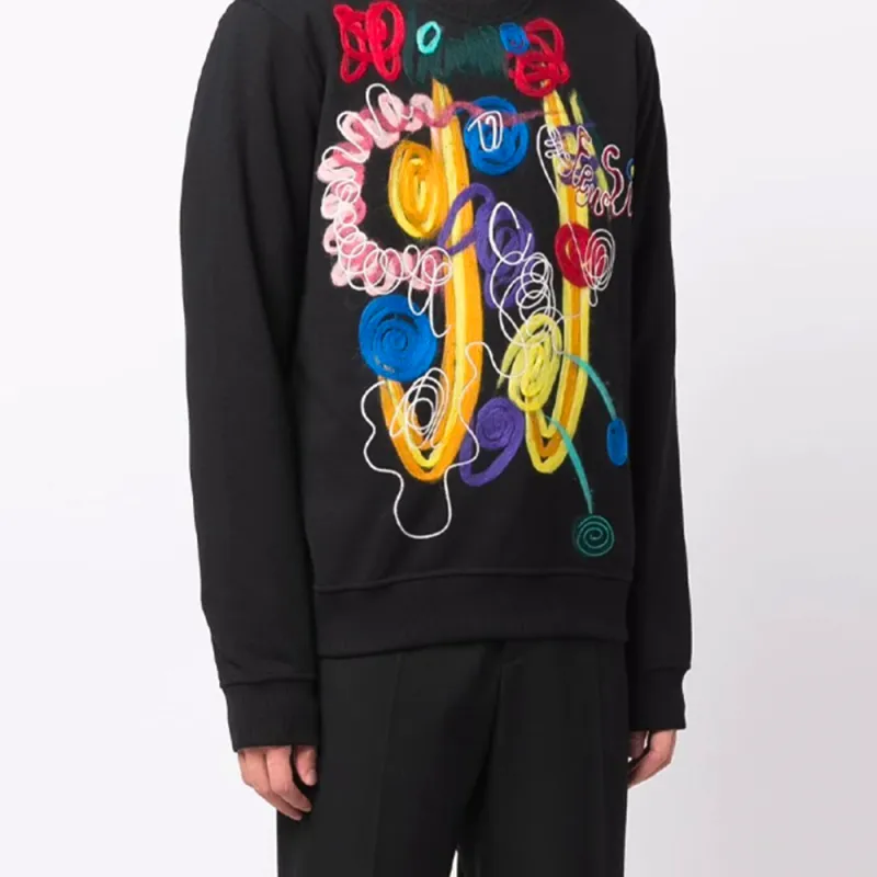 FENDI Sweatshirts Men Black-5