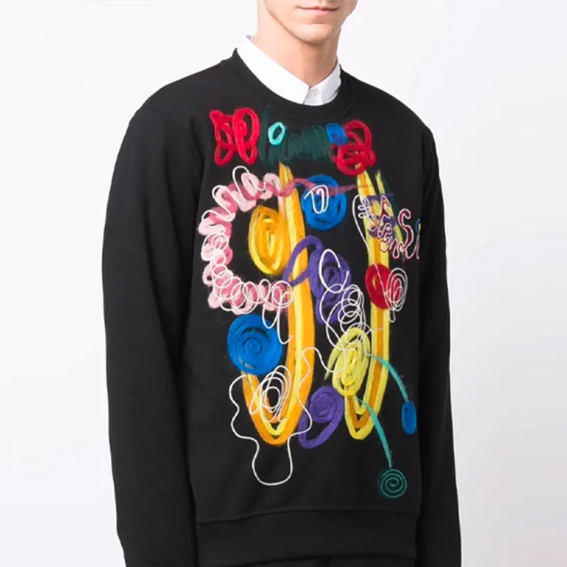 FENDI Sweatshirts Men Black-4
