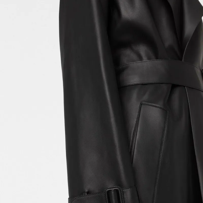 Polo Ralph Lauren Trench Coat Women's Black-4
