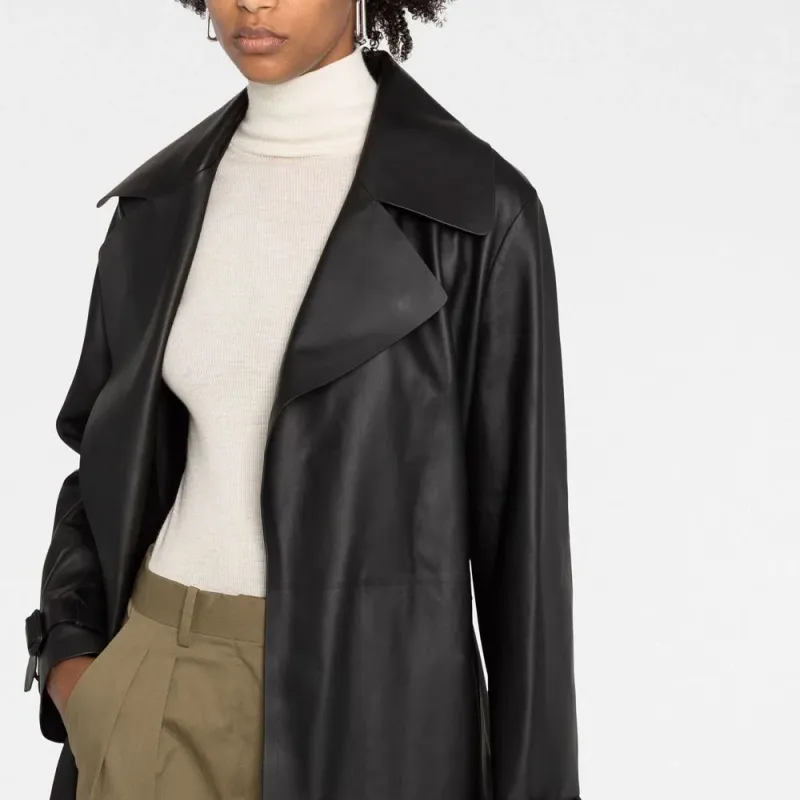 Polo Ralph Lauren Trench Coat Women's Black-5