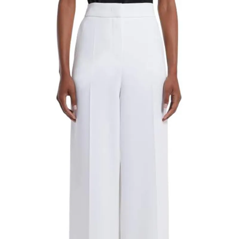 MaxMara Ercole Collection Cady Tuxedo Trousers Casual Pants Women's White-4