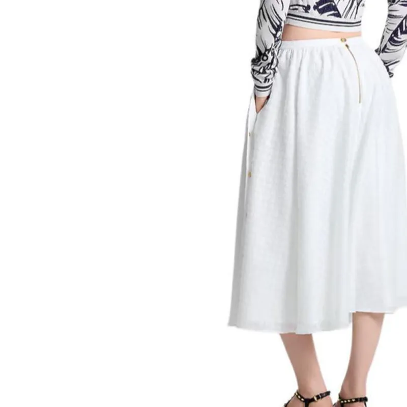 LOUIS VUITTON Monogram Fil Coupé Midi Skirt-5