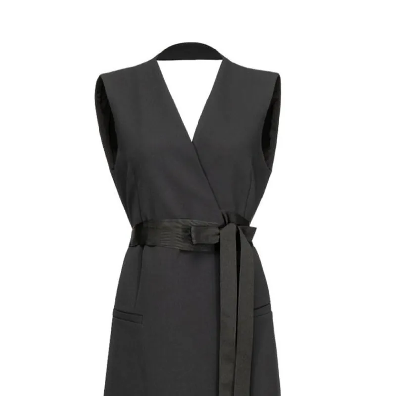PINKO Ribbon Belt Embellished Cady Vest-2