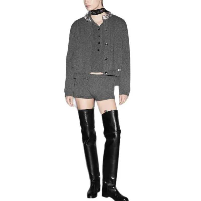 GUCCI Padded Rib Cardigan-2