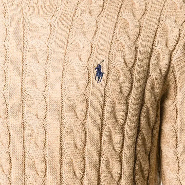 Polo Ralph Lauren Logo Embroidered Cable Knit Jumper-5
