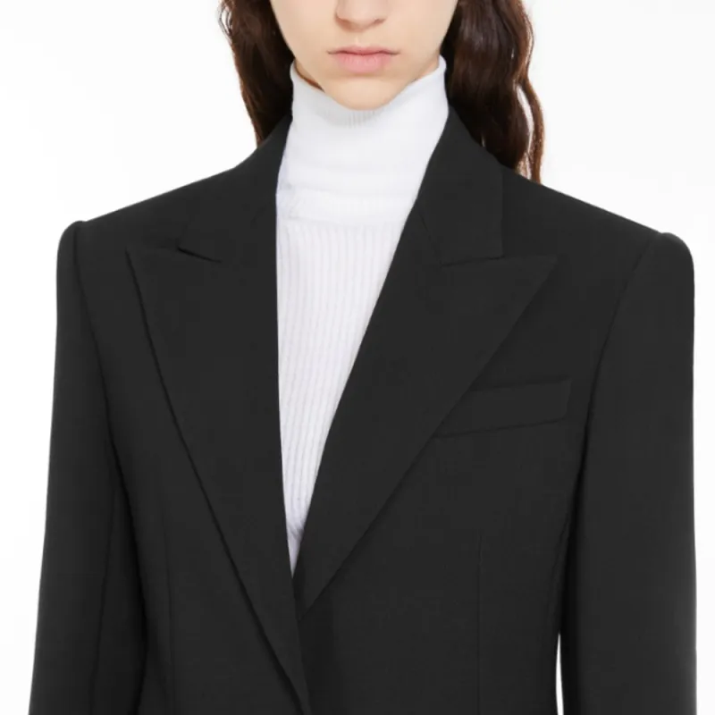 SportMa Zermat Collection Slim Fit Blazer Business Suits Coats Women's Black-4