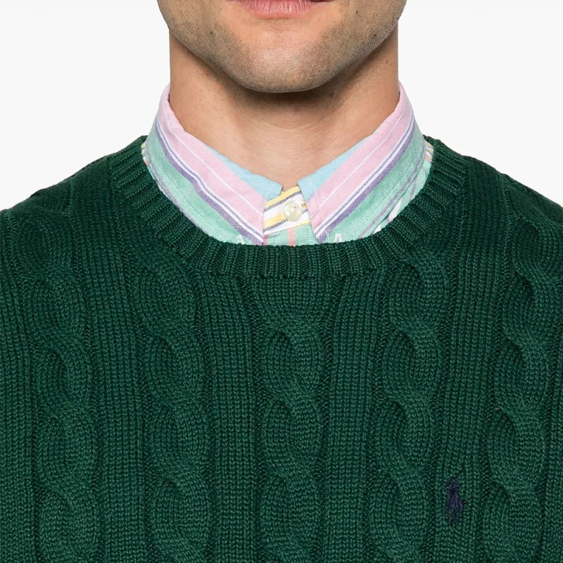 Polo Ralph Lauren Logo Embroidered Cable Knit Jumper-5