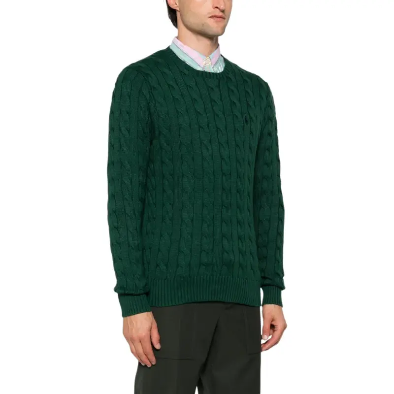 Polo Ralph Lauren Logo Embroidered Cable Knit Jumper-3