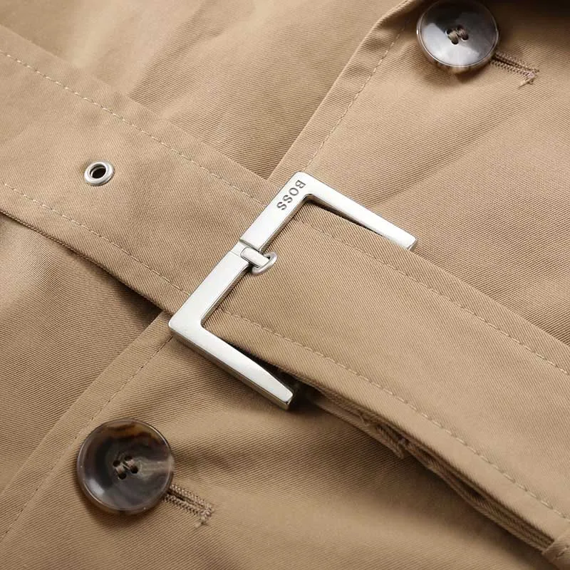 HUGO BOSS Trench Coat Men's Umber-3
