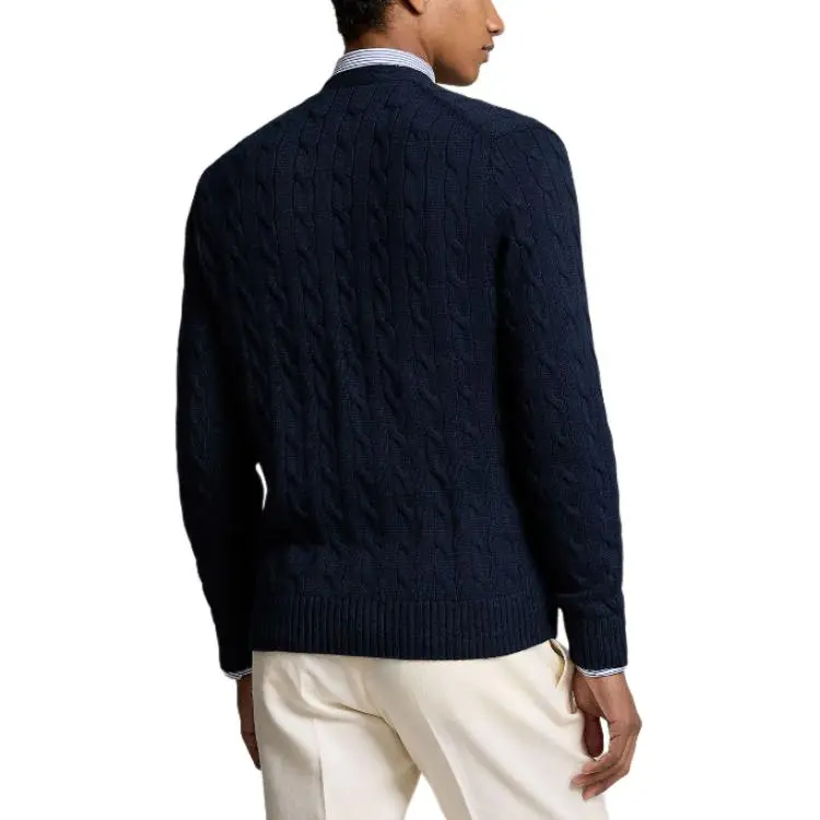 Polo Ralph Lauren Logo embroidered Cable knit Cardigan-3