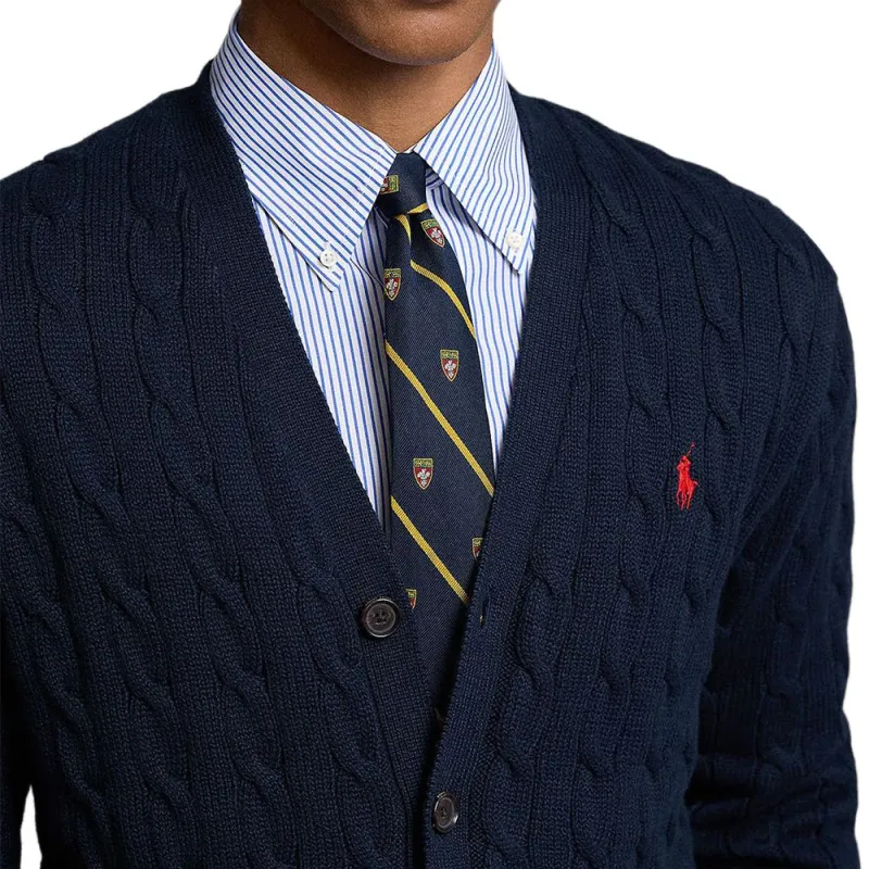 Polo Ralph Lauren Logo embroidered Cable knit Cardigan-4