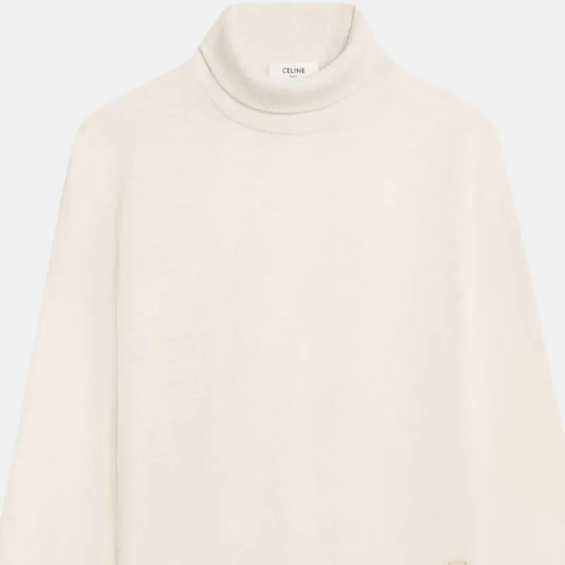 CELINE Turtleneck Sweater In Fine Wool-2