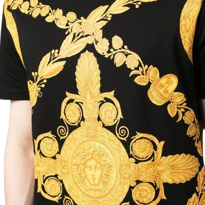 VERSACE Baroque Printed Crewneck T Shirt-5