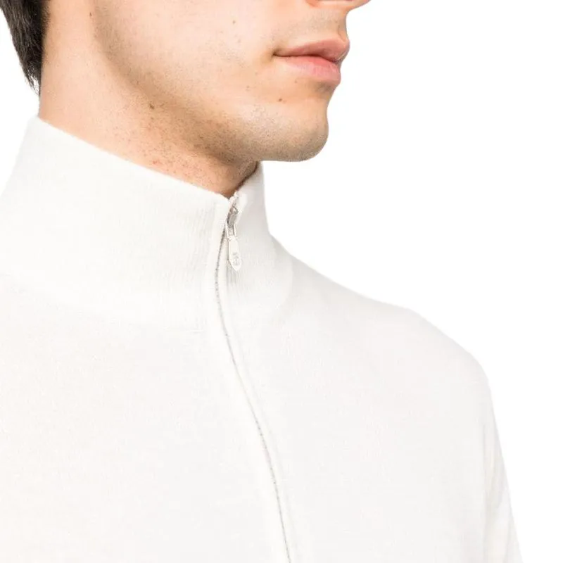 Brunello Cucinelli Funnel Neck Knitted Polo Shirt-3