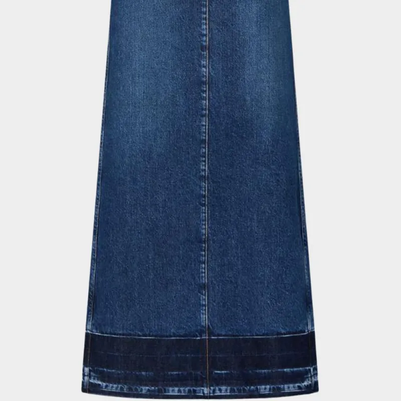 LOUIS VUITTON Washed Raw Denim Skirt-2