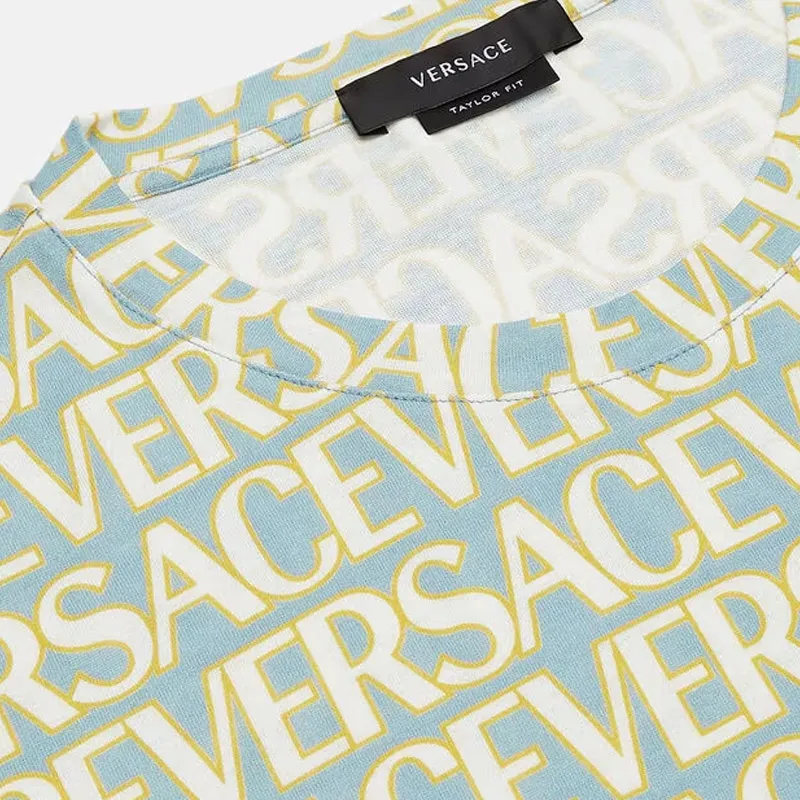 VERSACE Allover Logo T shirt-5