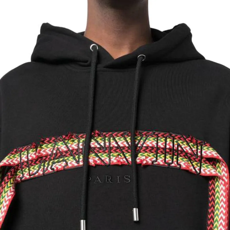 Lanvin Logo Patch Drawstring Hoodie-4