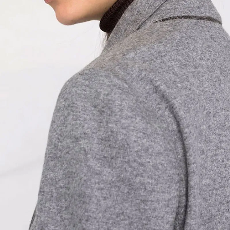 Brunello Cucinelli Longline Single Breasted Coat-5