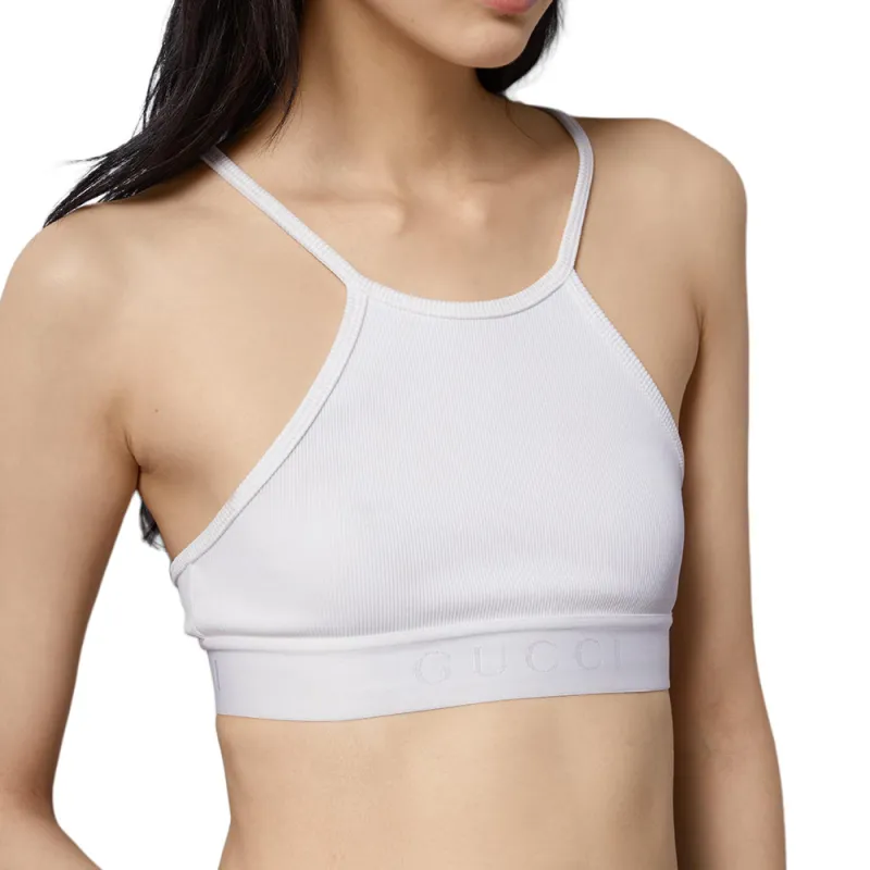 GUCCI Interlocking G Ribbed Cropped Top-2