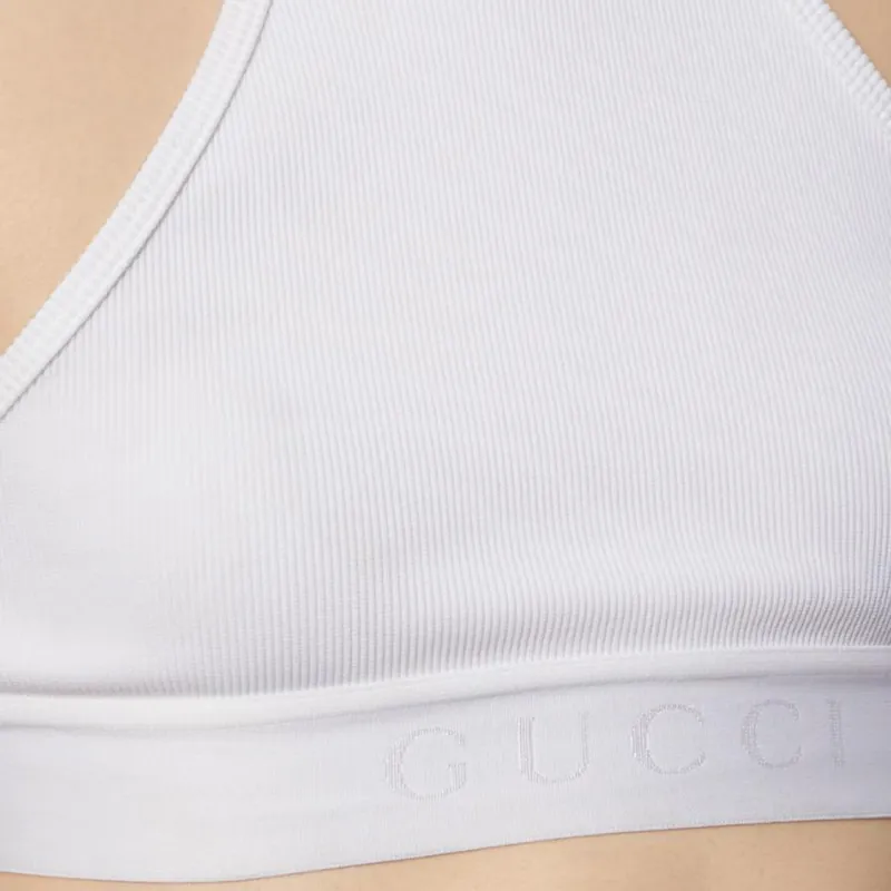 GUCCI Interlocking G Ribbed Cropped Top-5