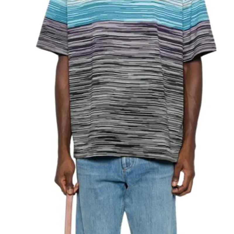 MISSONI Short Sleeved Striped T Shirt-4