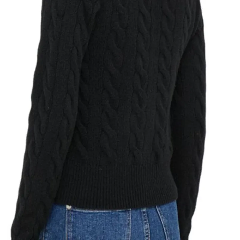 Polo Ralph Lauren Polo Pony embroidered Cable knit Cardigan-5